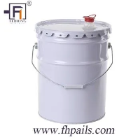 Coimeádán Cruach Buicéad 20L Pails Miotal Soladach le Clúdach Lug Spouted